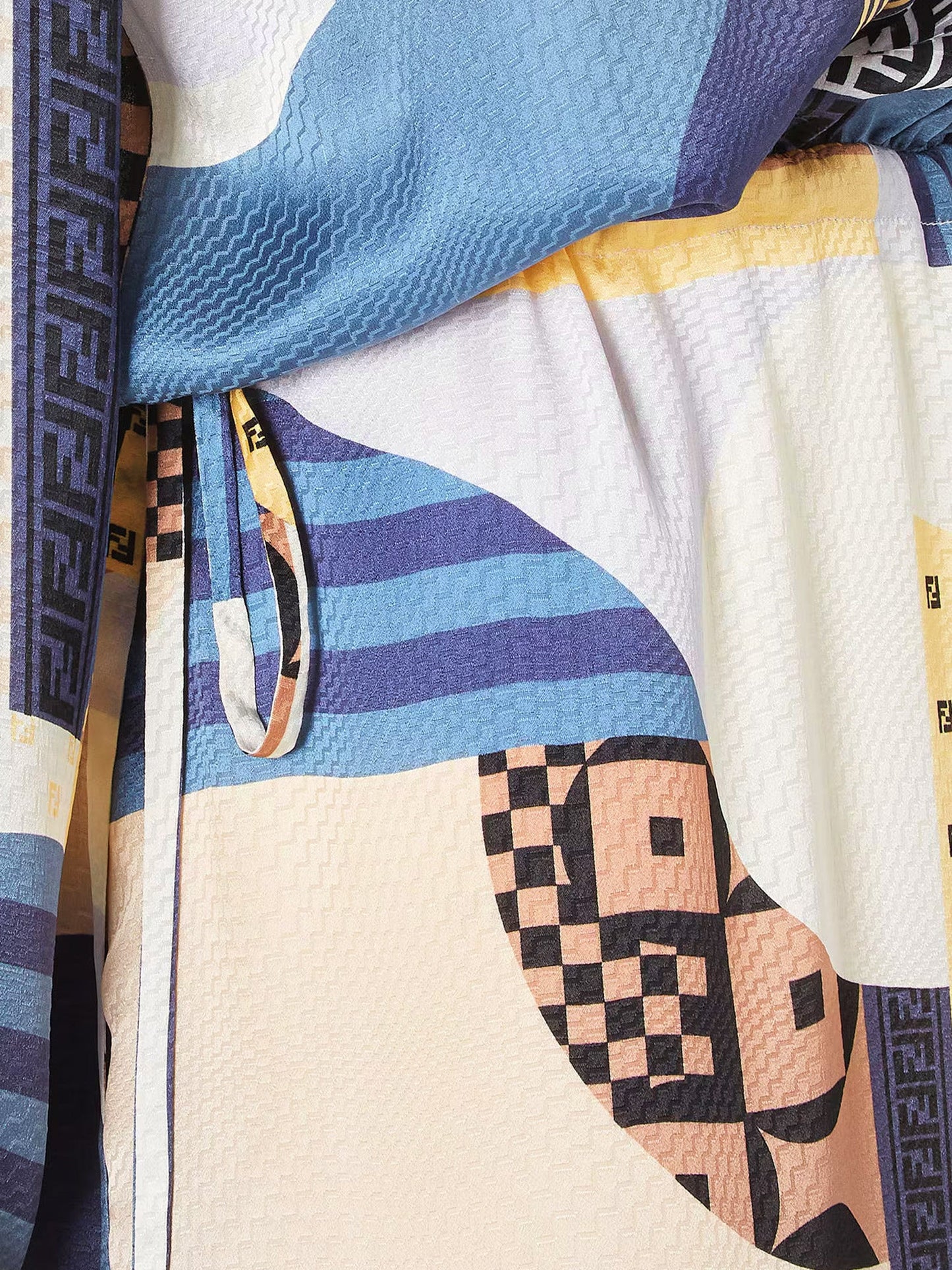 FENDI Patchwork silk dress