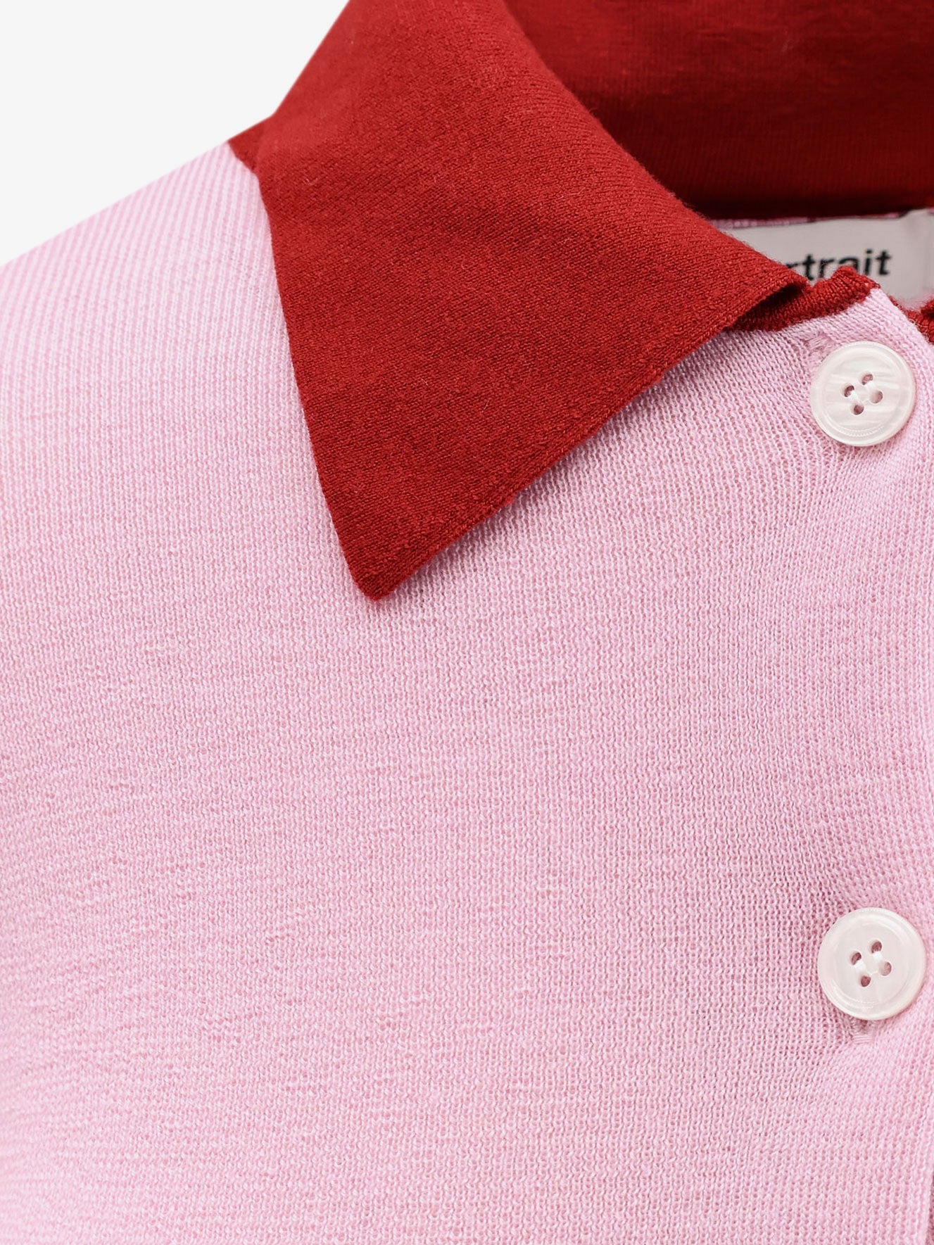 SELF PORTRAIT Wool cardigan with contrasting collar