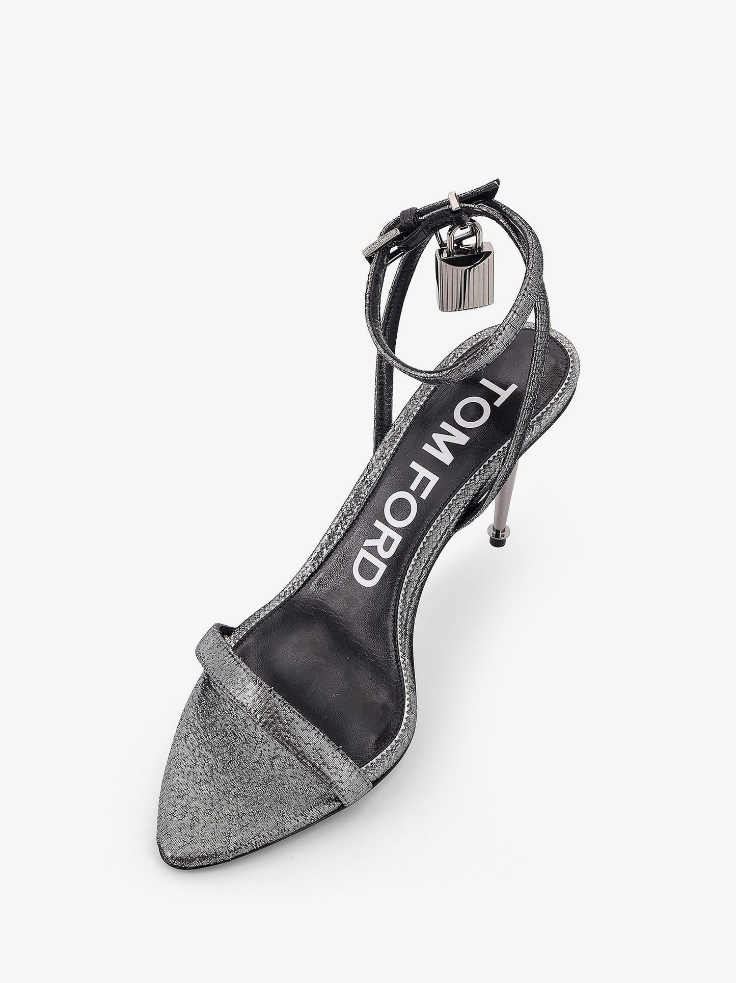 TOM FORD Laminated heeled sandals with laminated effect