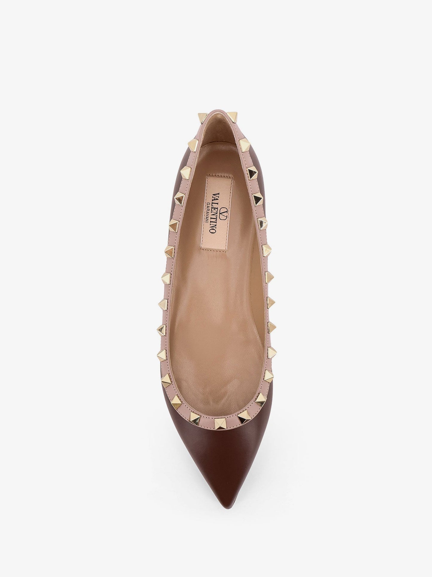 VALENTINO GARAVANI Rockstud leather ballerinas