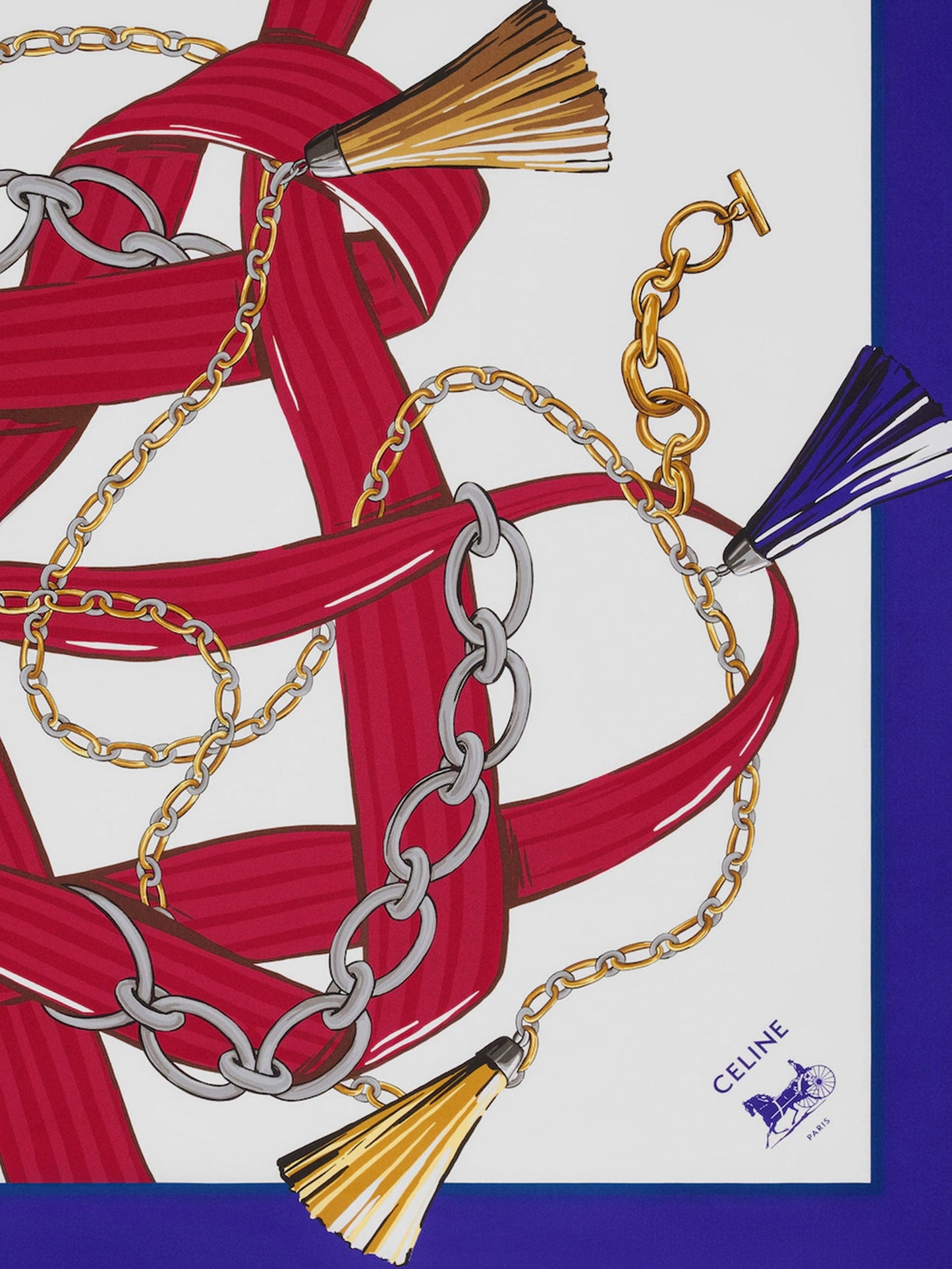 CELINE Silk twill scarf