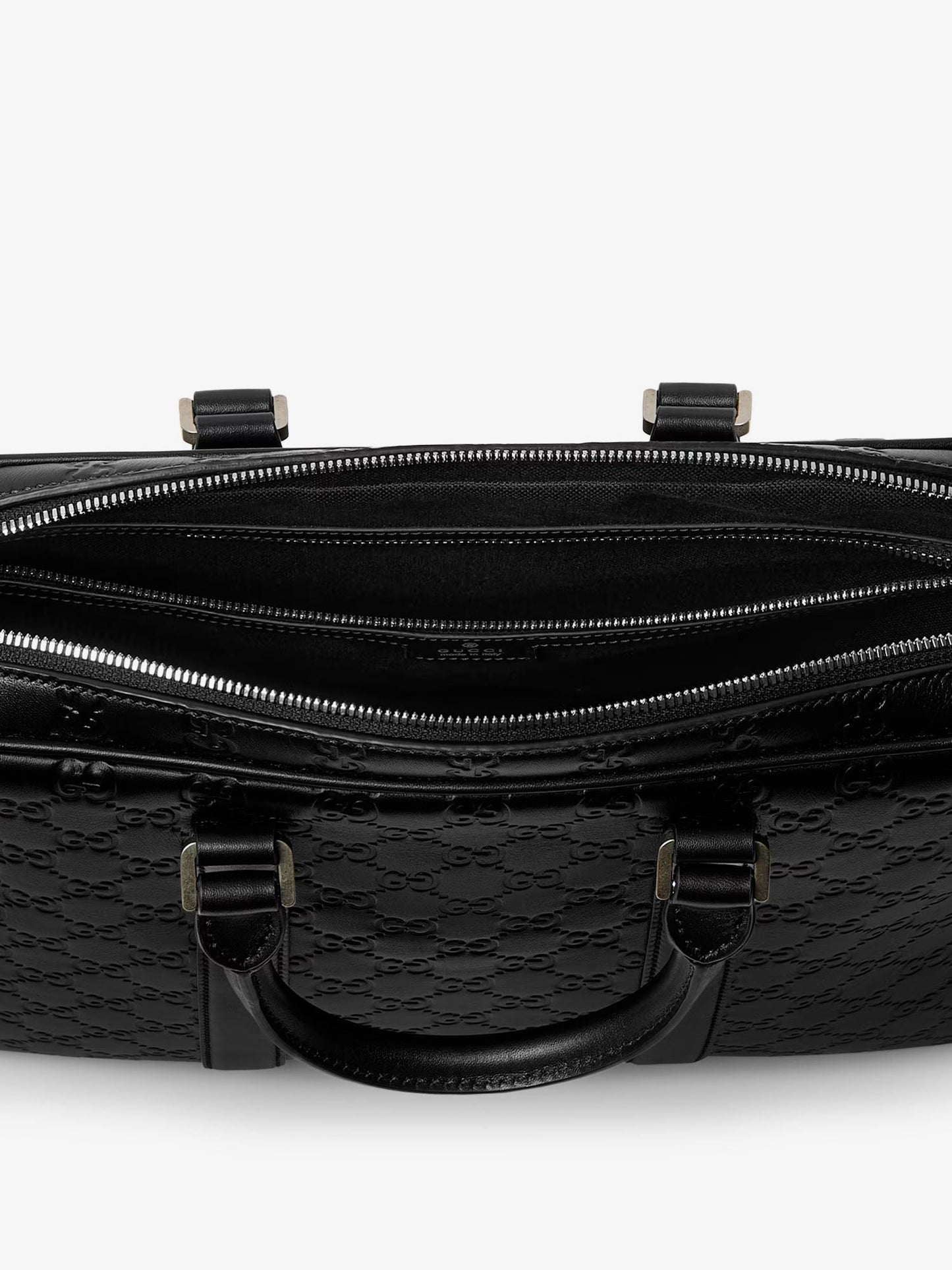 GUCCI GG Emblem leather briefcase with all-over GG motif