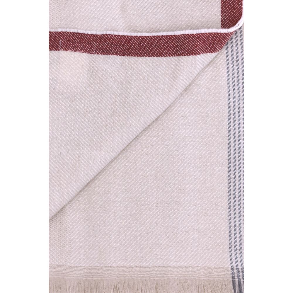 Brunello Cucinelli Cream Cashmere Scarf