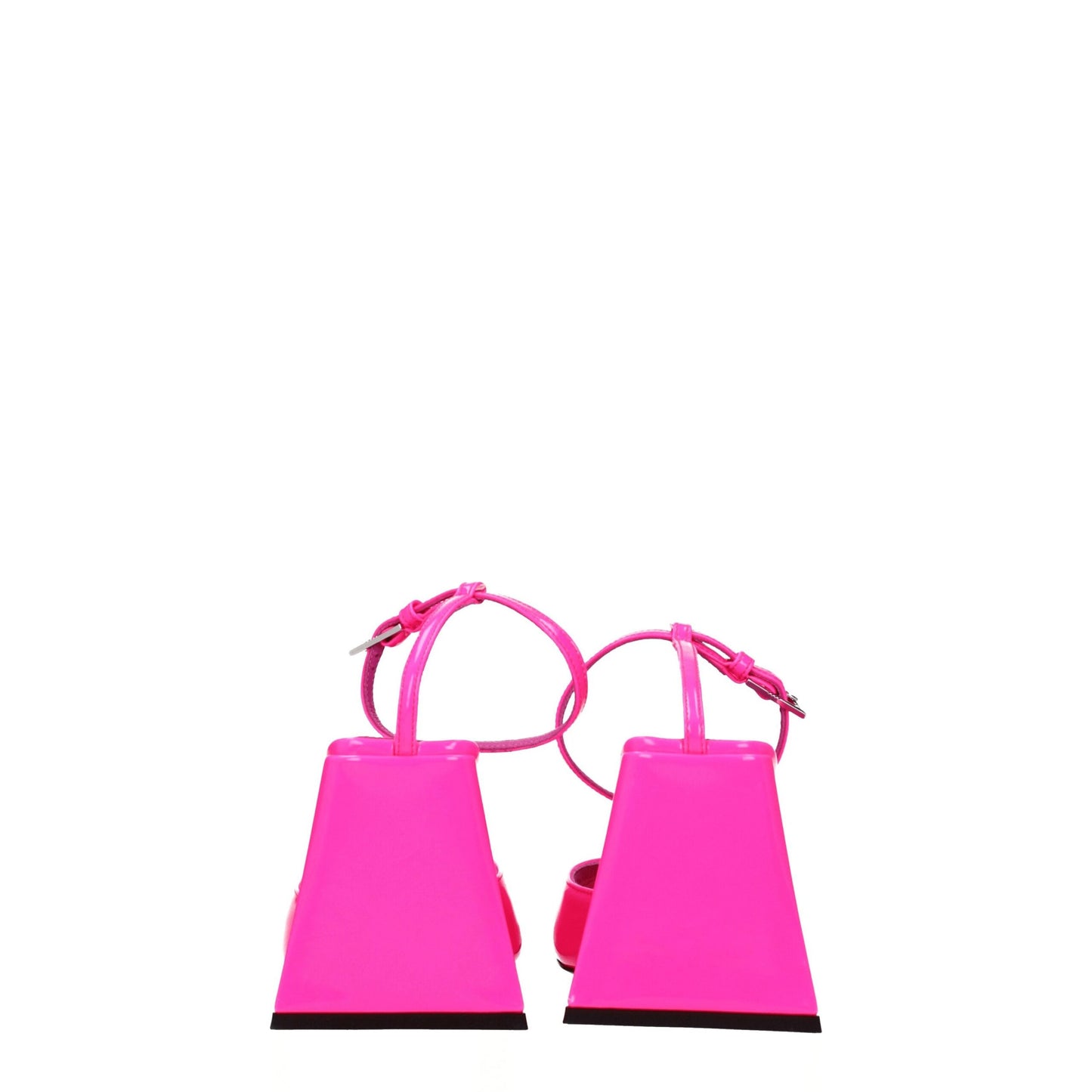 The Attico Pink Leather Stiletto Heel Sandals