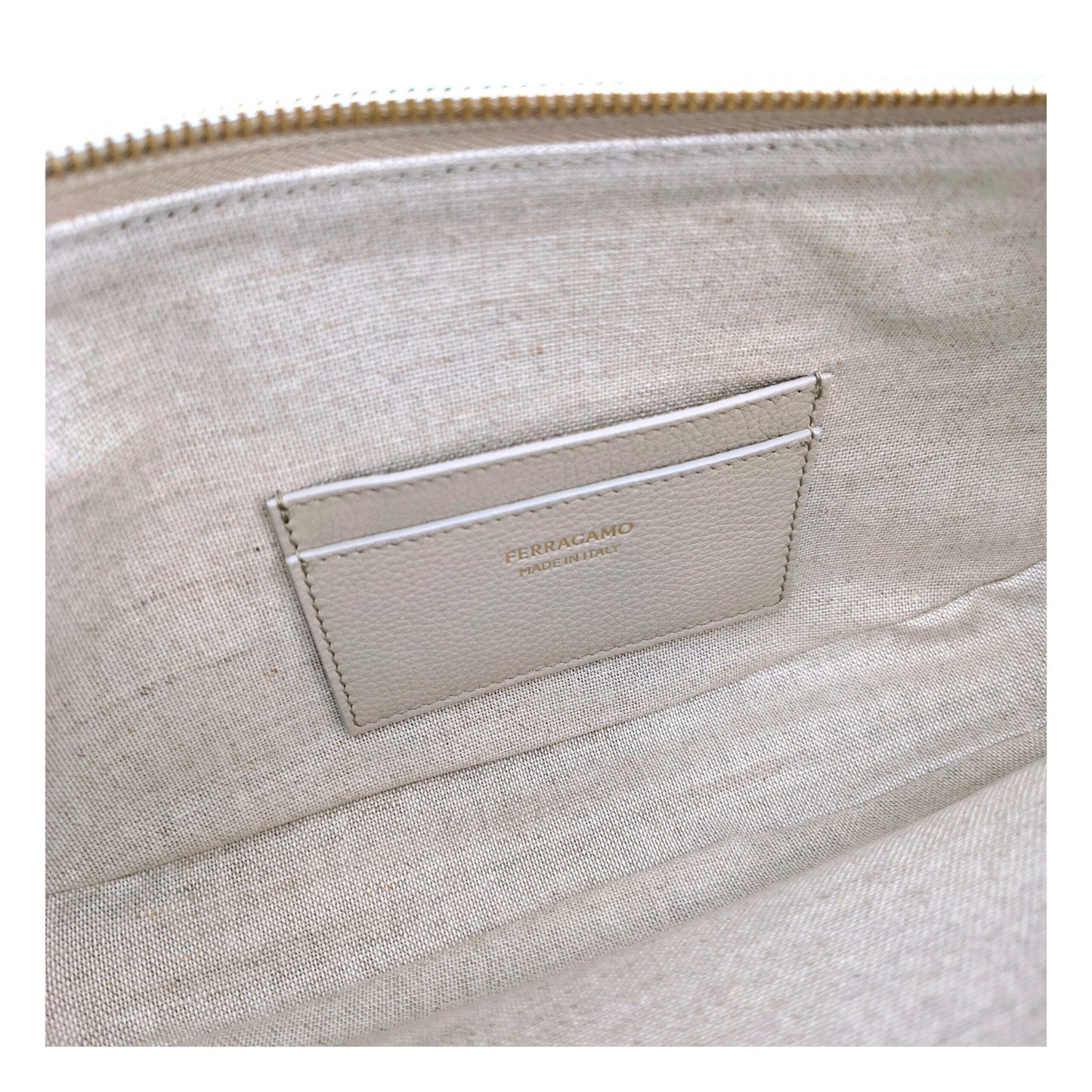 Salvatore Ferragamo Gray Leather Shoulder Bag