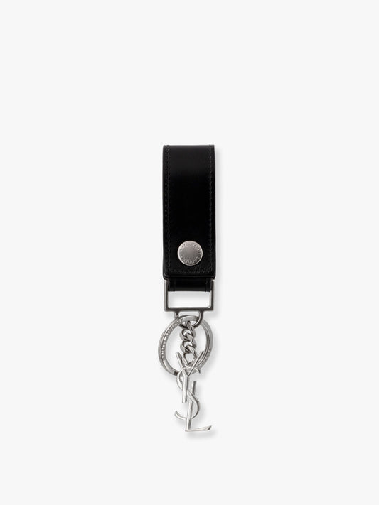 SAINT LAURENT Cassandre leather key ring