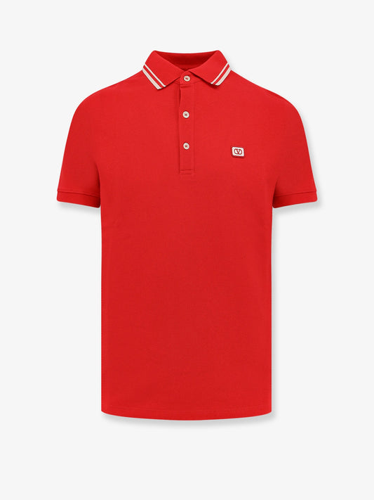 VALENTINO Cotton polo shirt with Vlogo