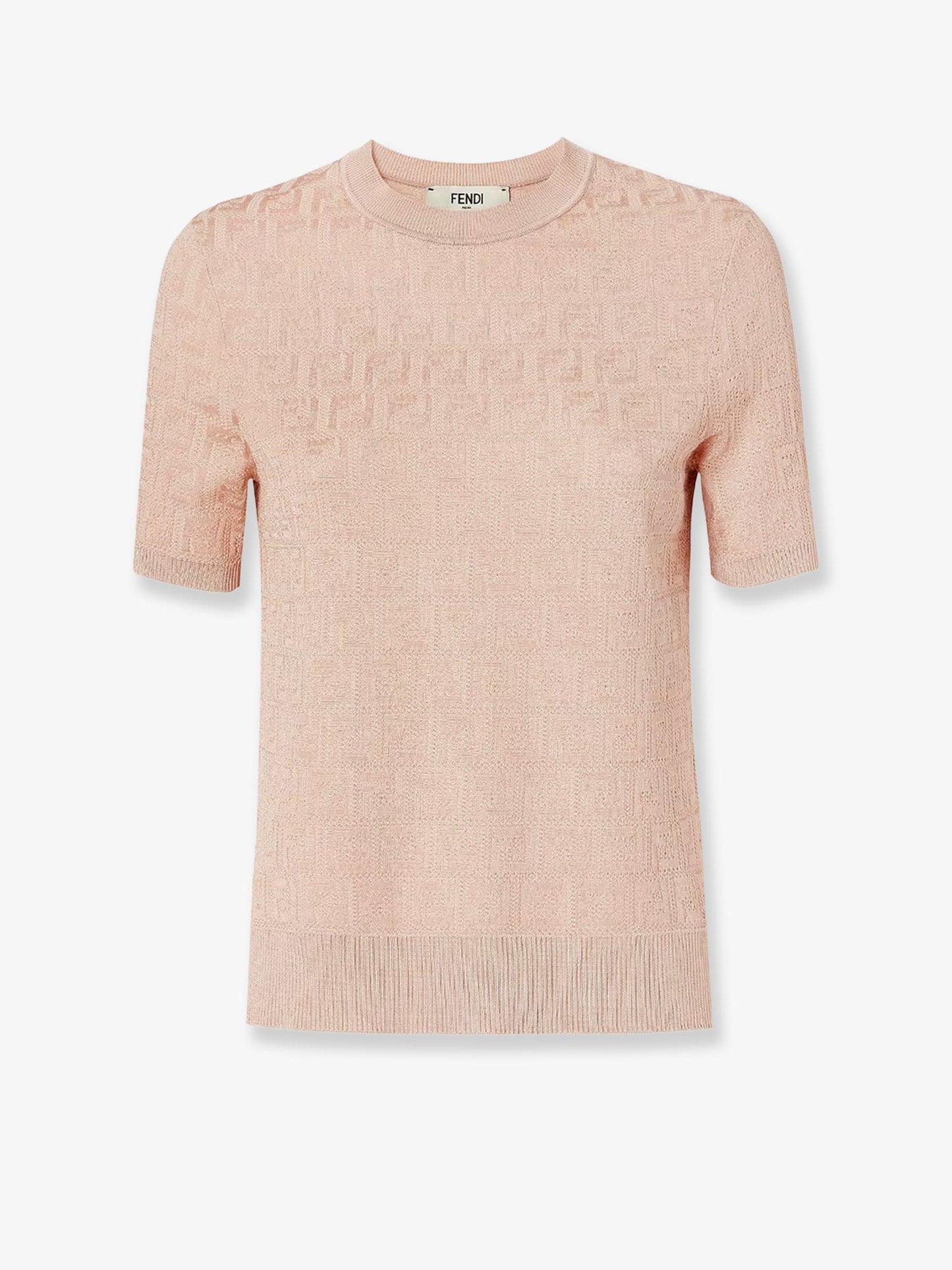 FENDI Cotton blend T-shirt with all-over FF logo