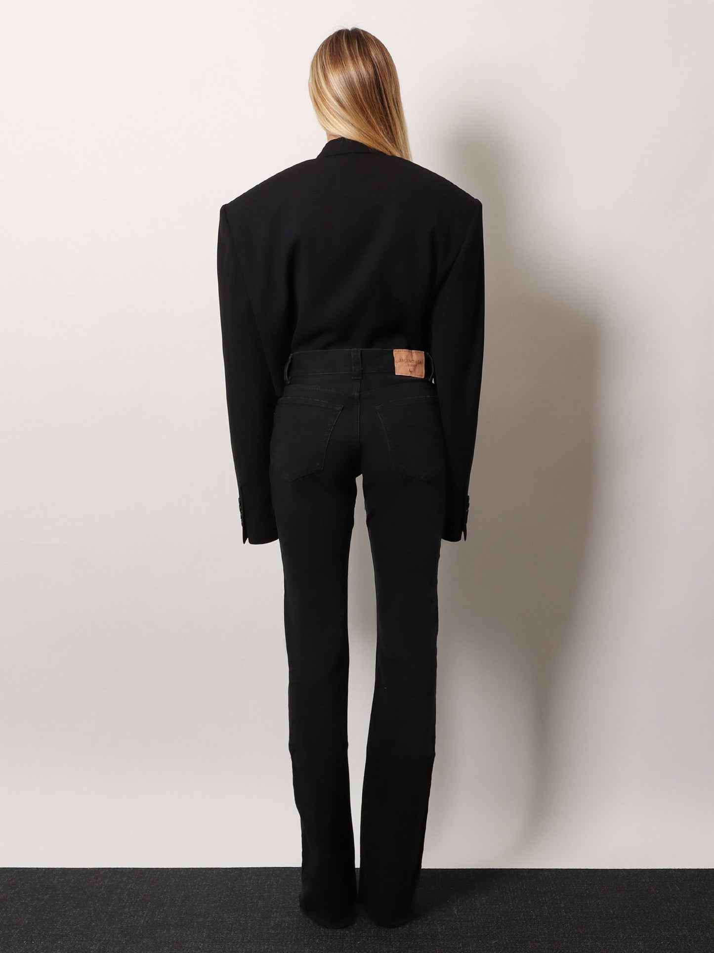 BALENCIAGA Denim trousers with frayed edges