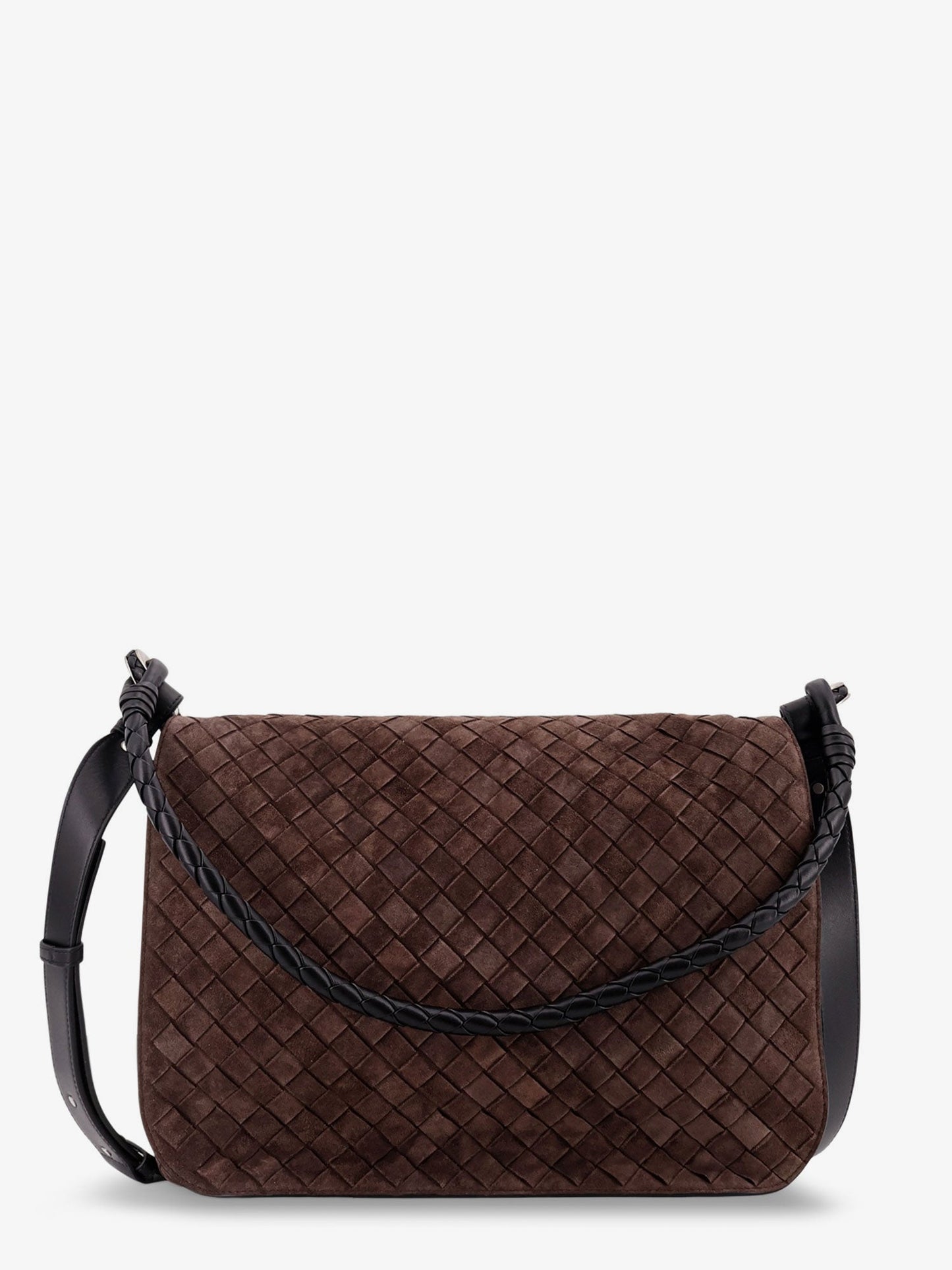 BOTTEGA VENETA Intrecciato suede shoulder bag
