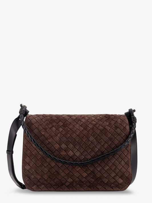 BOTTEGA VENETA Intrecciato suede shoulder bag