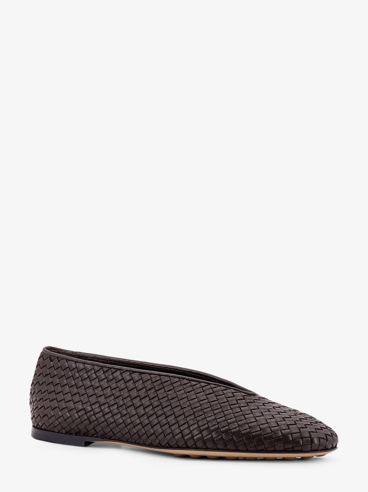 BOTTEGA VENETA Rosa woven leather ballerinas