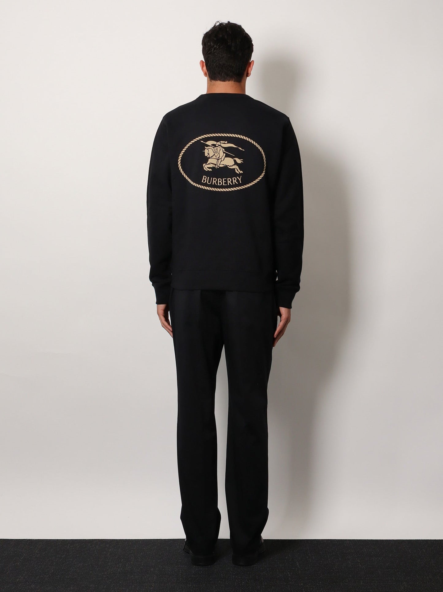 BURBERRY Cotton sweatshirt with logo embroidery