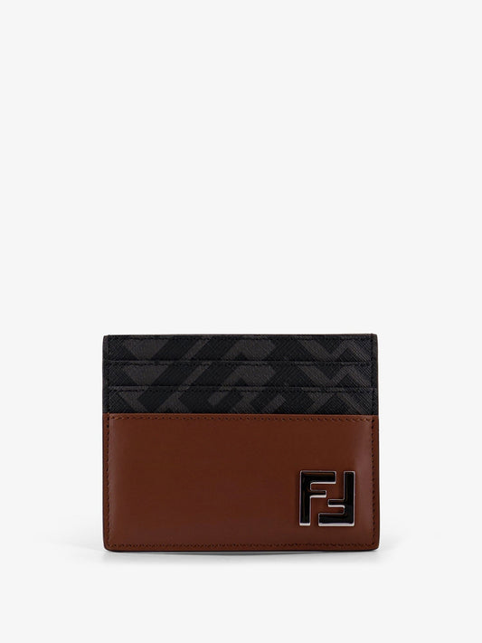 FENDI Jacquard FF fabric cardholder with denim effect