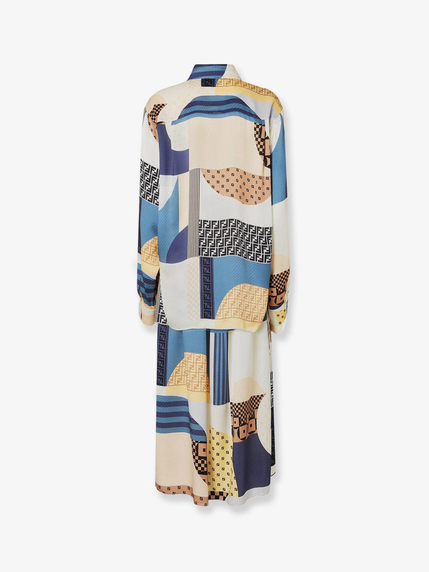 FENDI Patchwork silk dress
