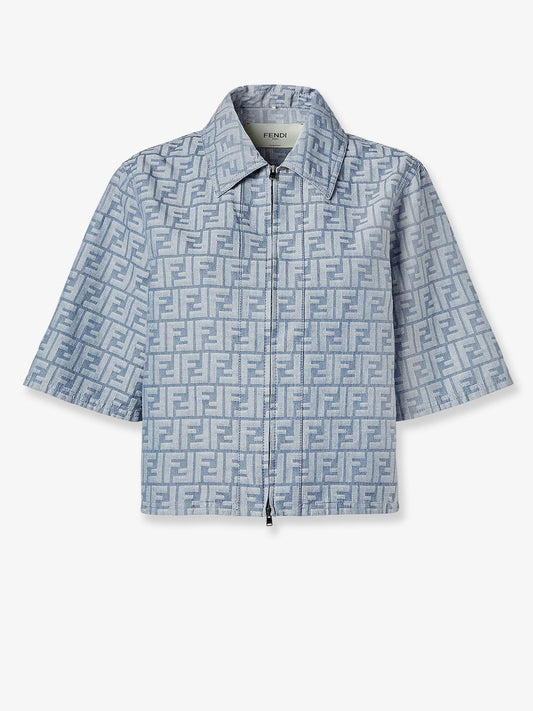 FENDI FF cotton and linen shirt/jacket
