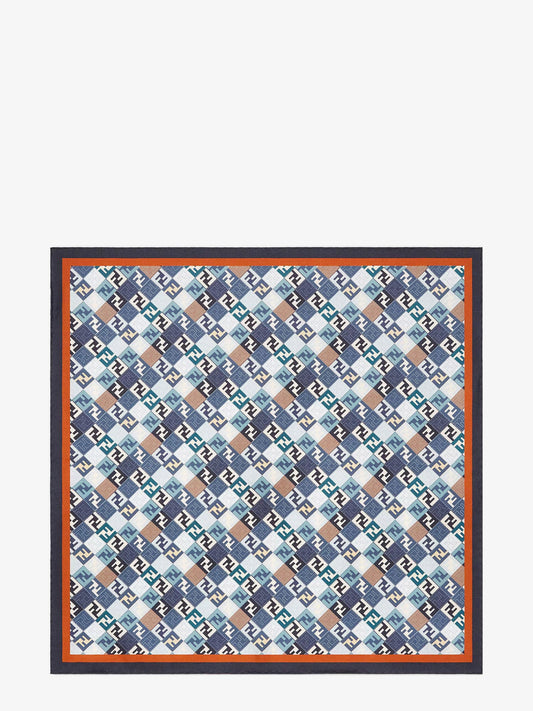 FENDI Silk foulard with all-over FF logo