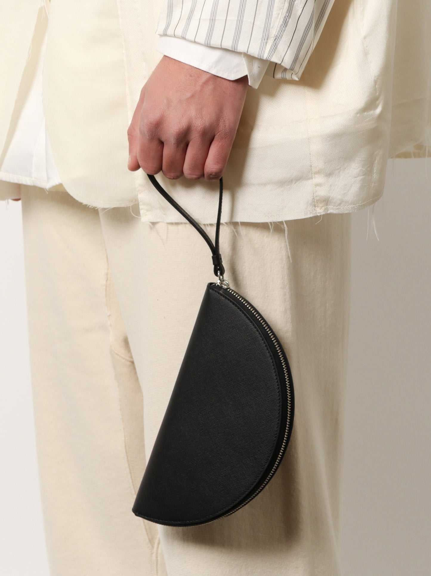 MAISON MARGIELA Leather pochette with iconic four stitched detail