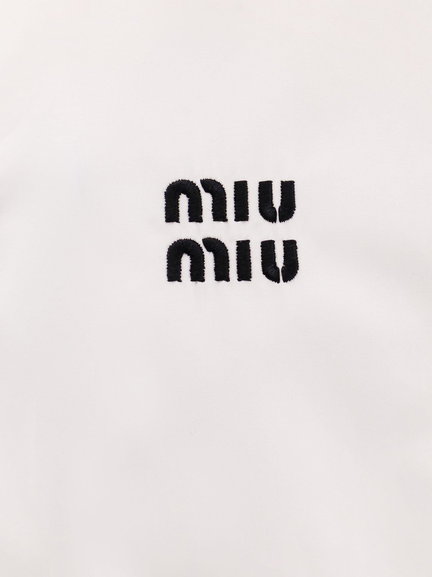 MIU MIU Cotton shirt with Miu Miu embroidery