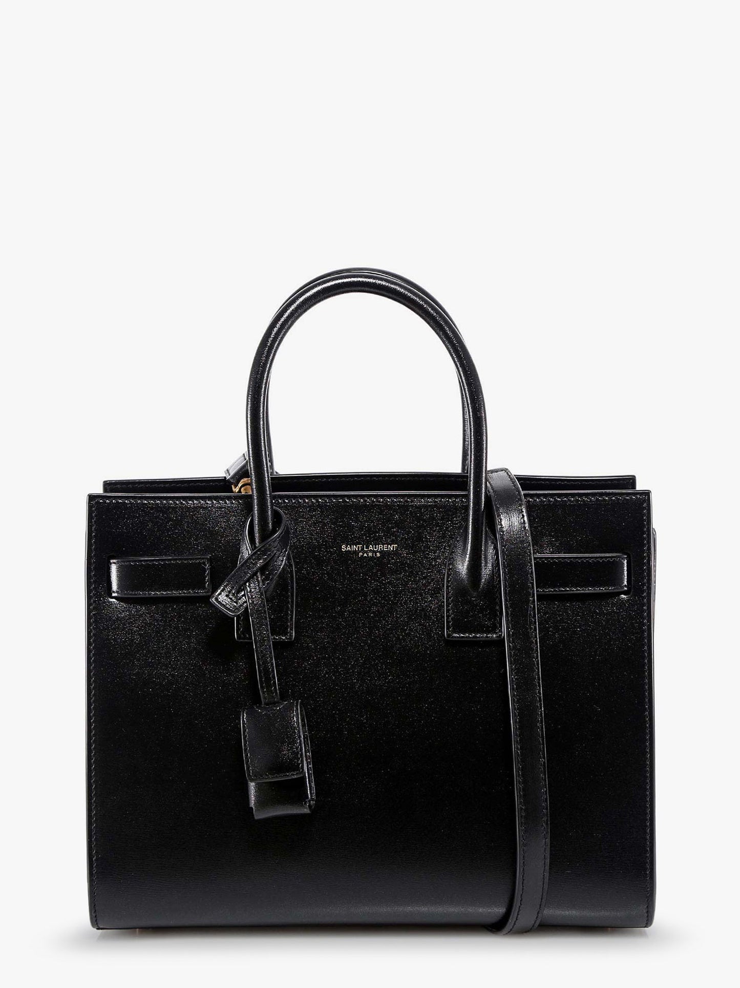 SAINT LAURENT Baby Sac de Jour leather handbag with padlock