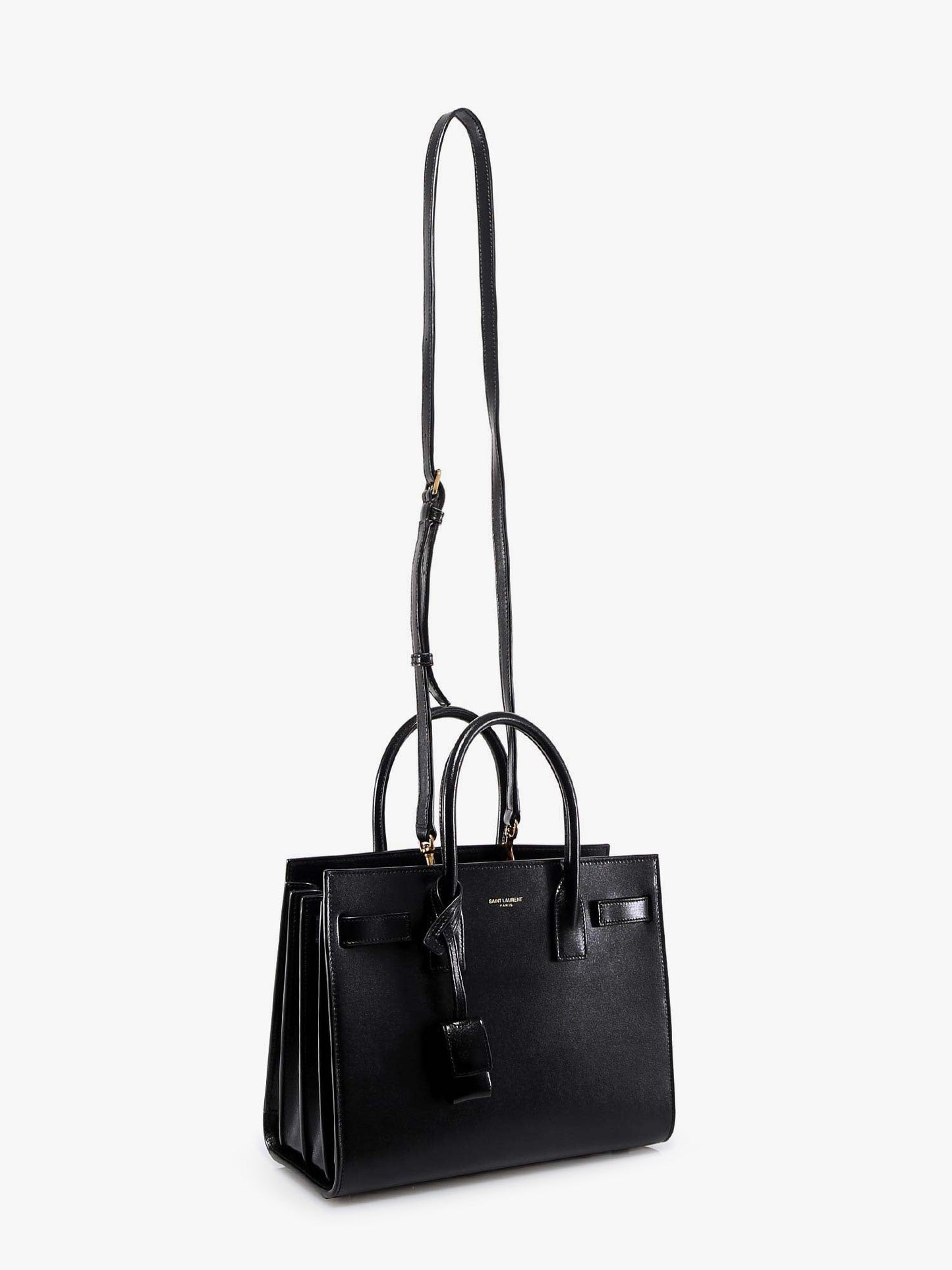 SAINT LAURENT Baby Sac de Jour leather handbag with padlock