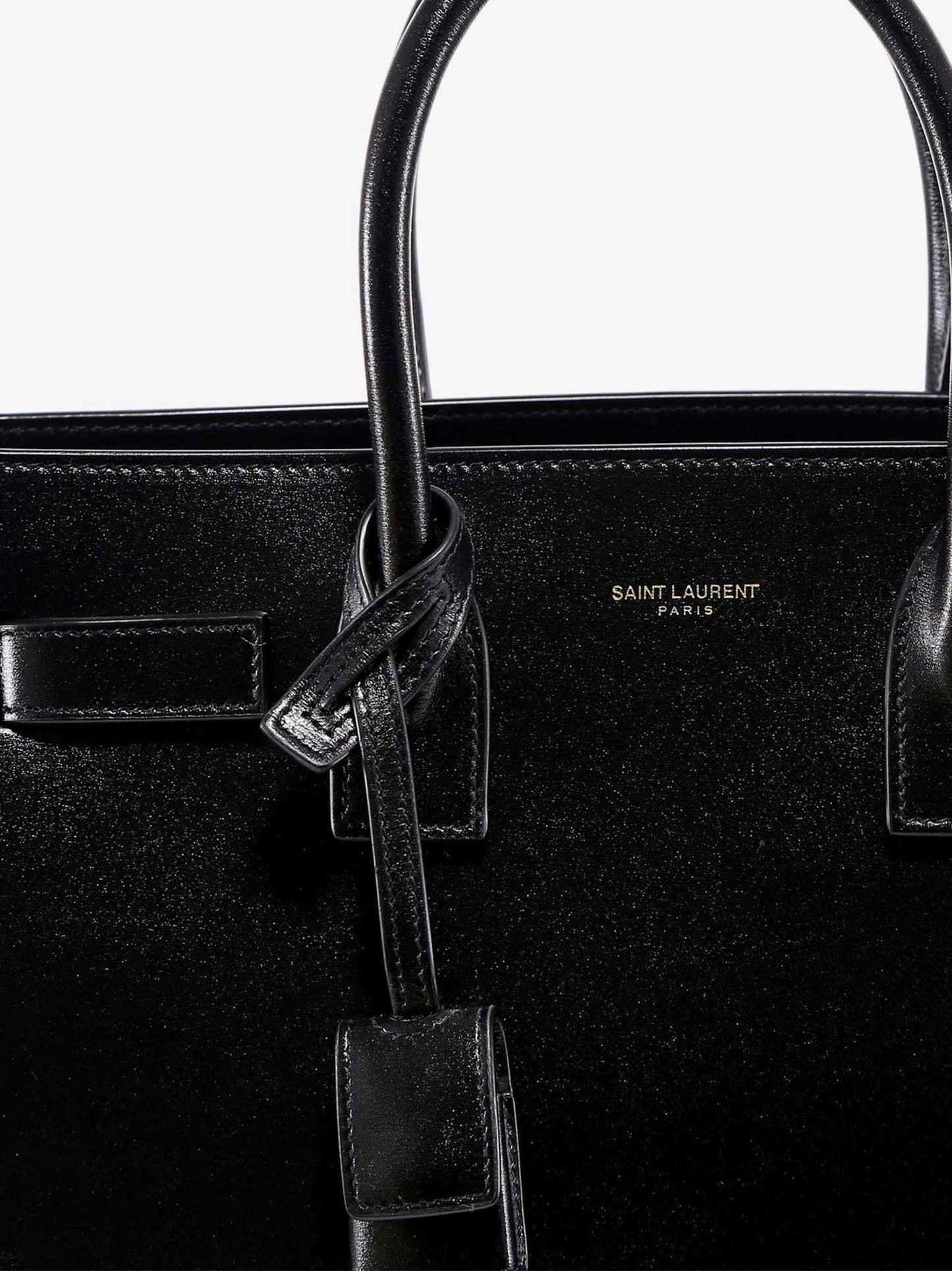 SAINT LAURENT Baby Sac de Jour leather handbag with padlock