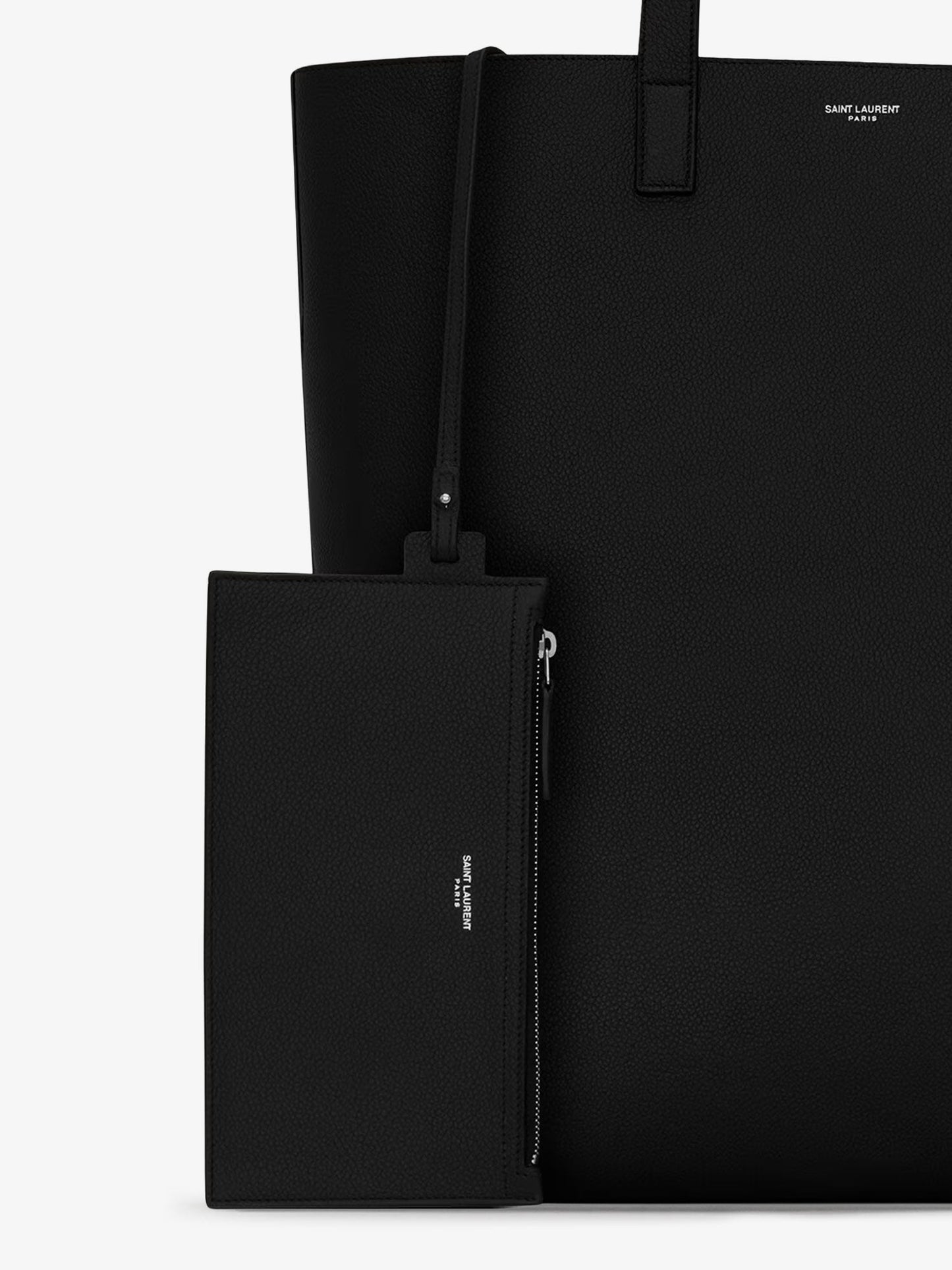 SAINT LAURENT North/South leather tote bag