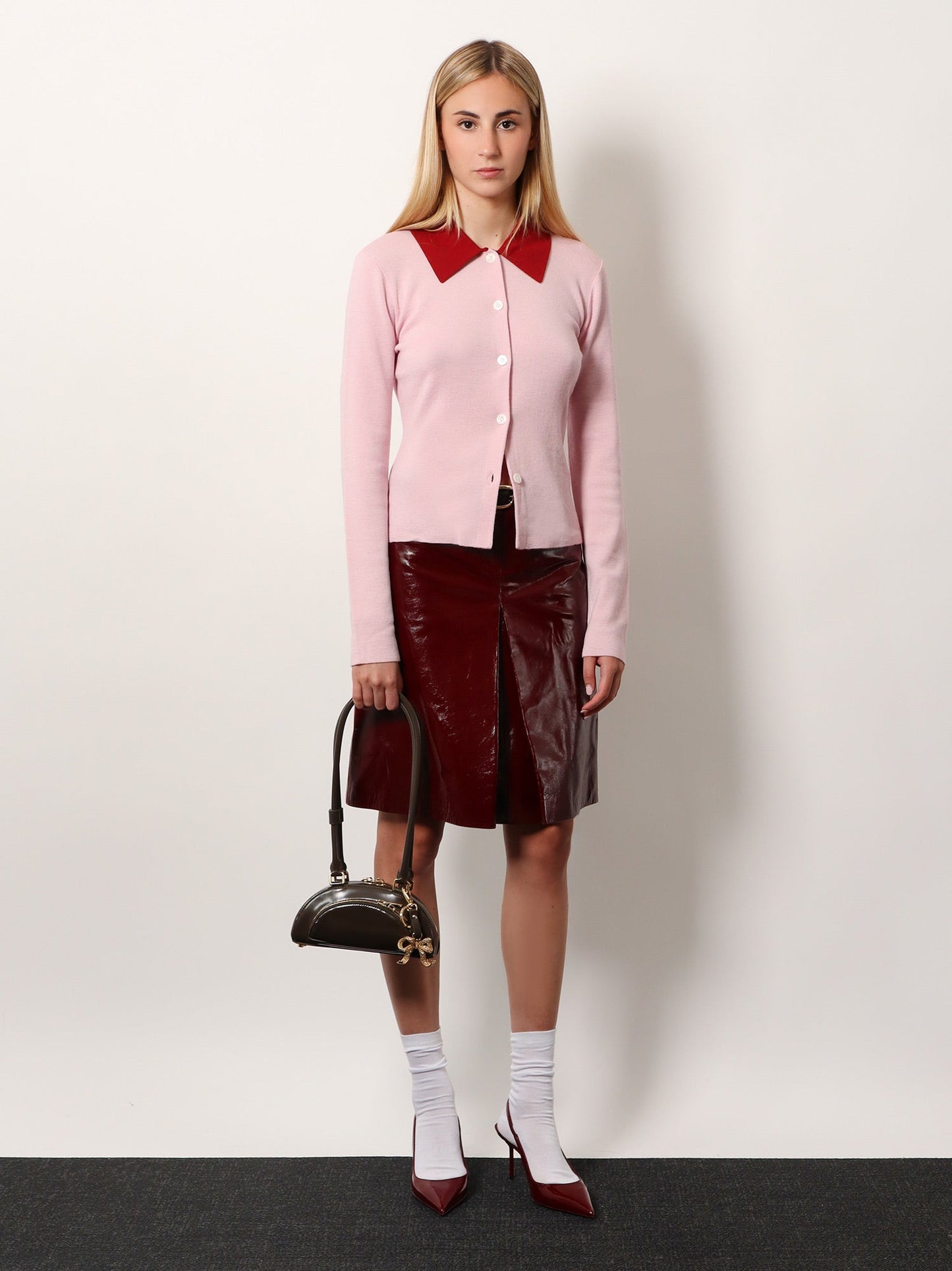 SELF PORTRAIT Leather shoulder bag with charms