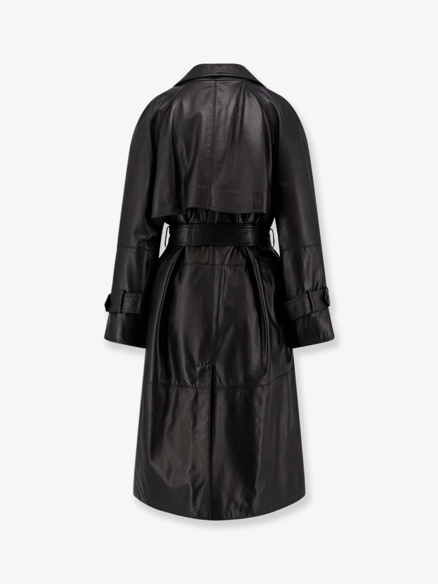 STELLA MAXWELL X MARELLA First Class leather trench with padding