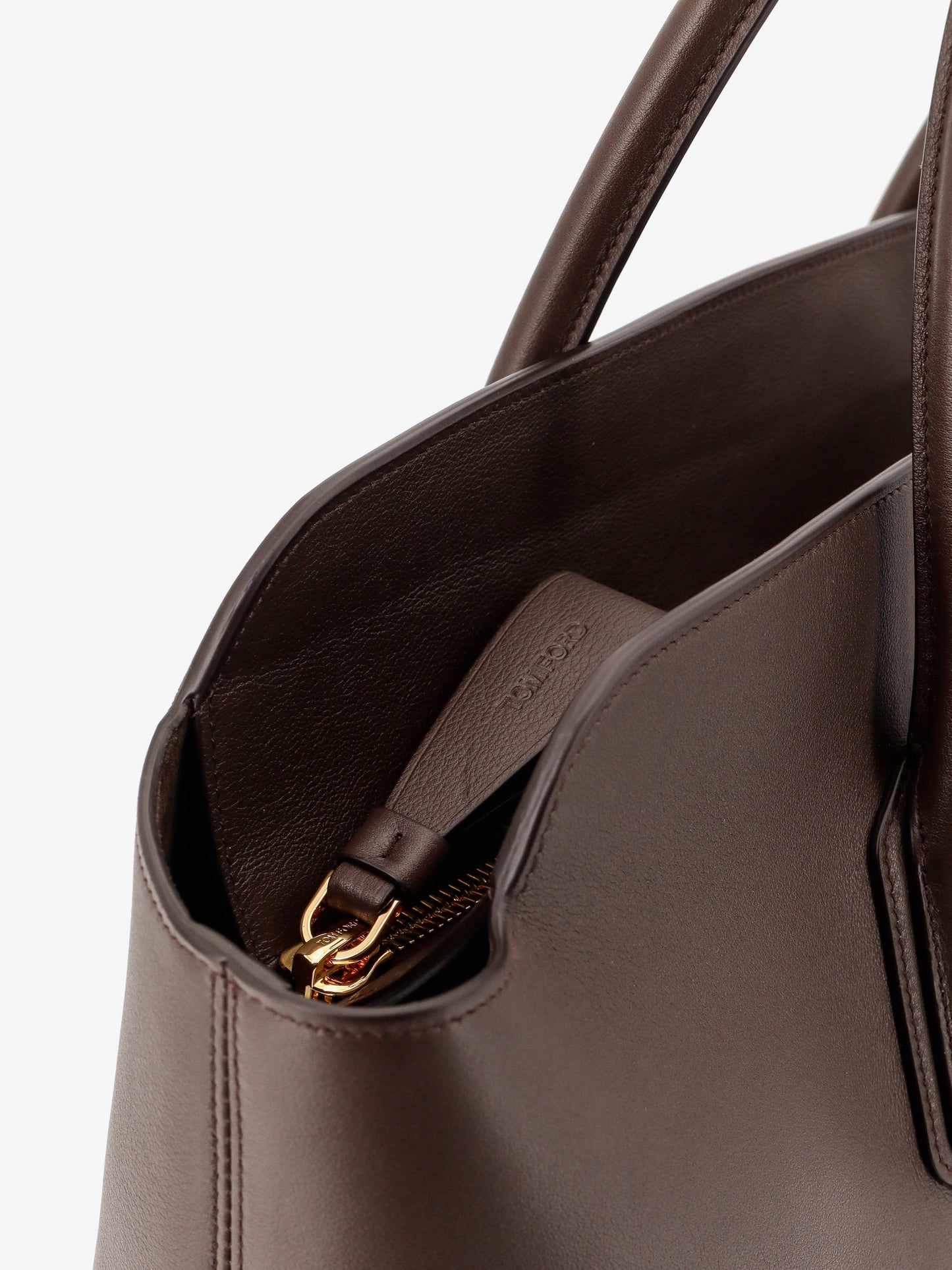 TOM FORD Leather shoulder bag with logo
