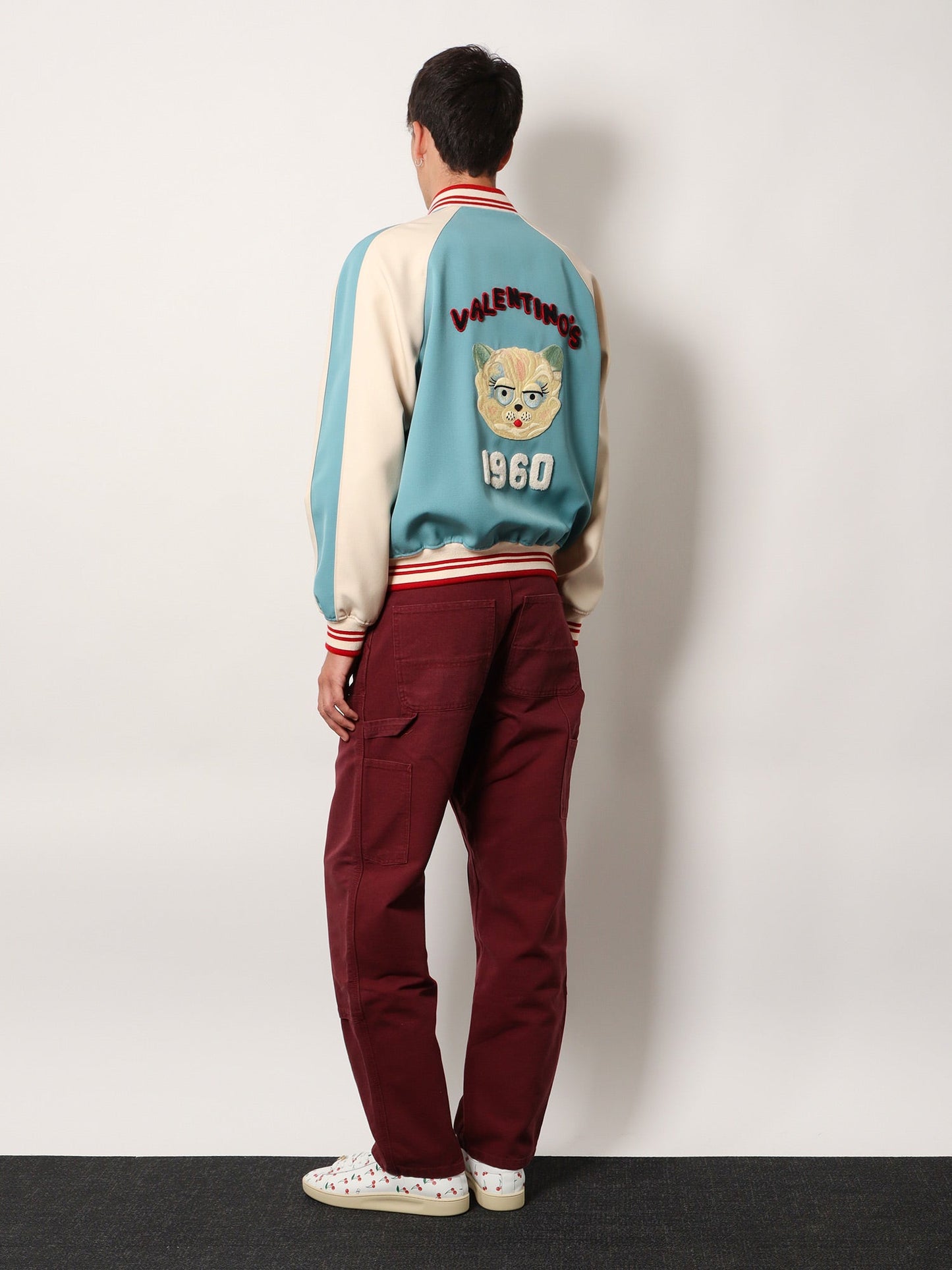 VALENTINO Le Chat de la Maison virgin wool bomber jacket