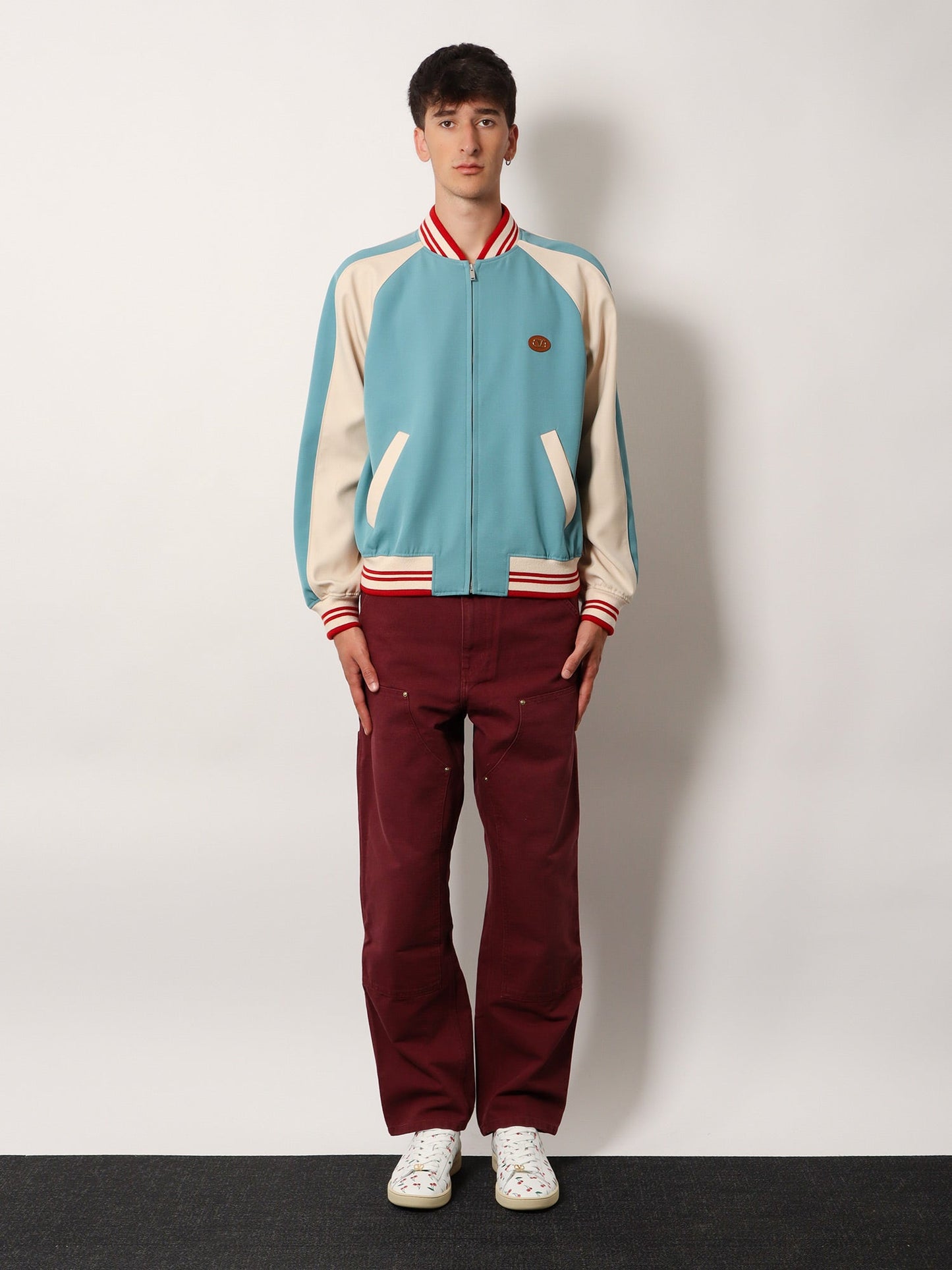 VALENTINO Le Chat de la Maison virgin wool bomber jacket