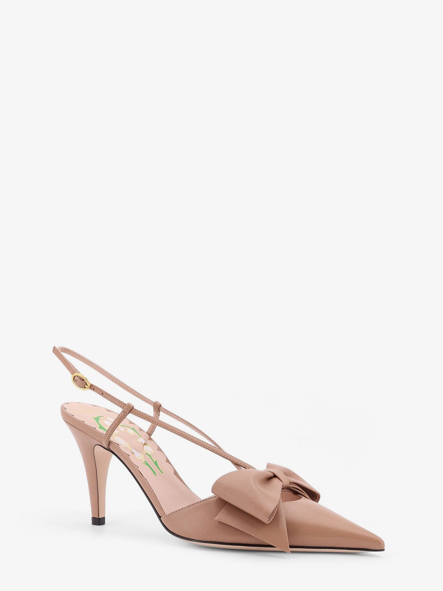 VALENTINO GARAVANI Bowow leather decolleté slingback