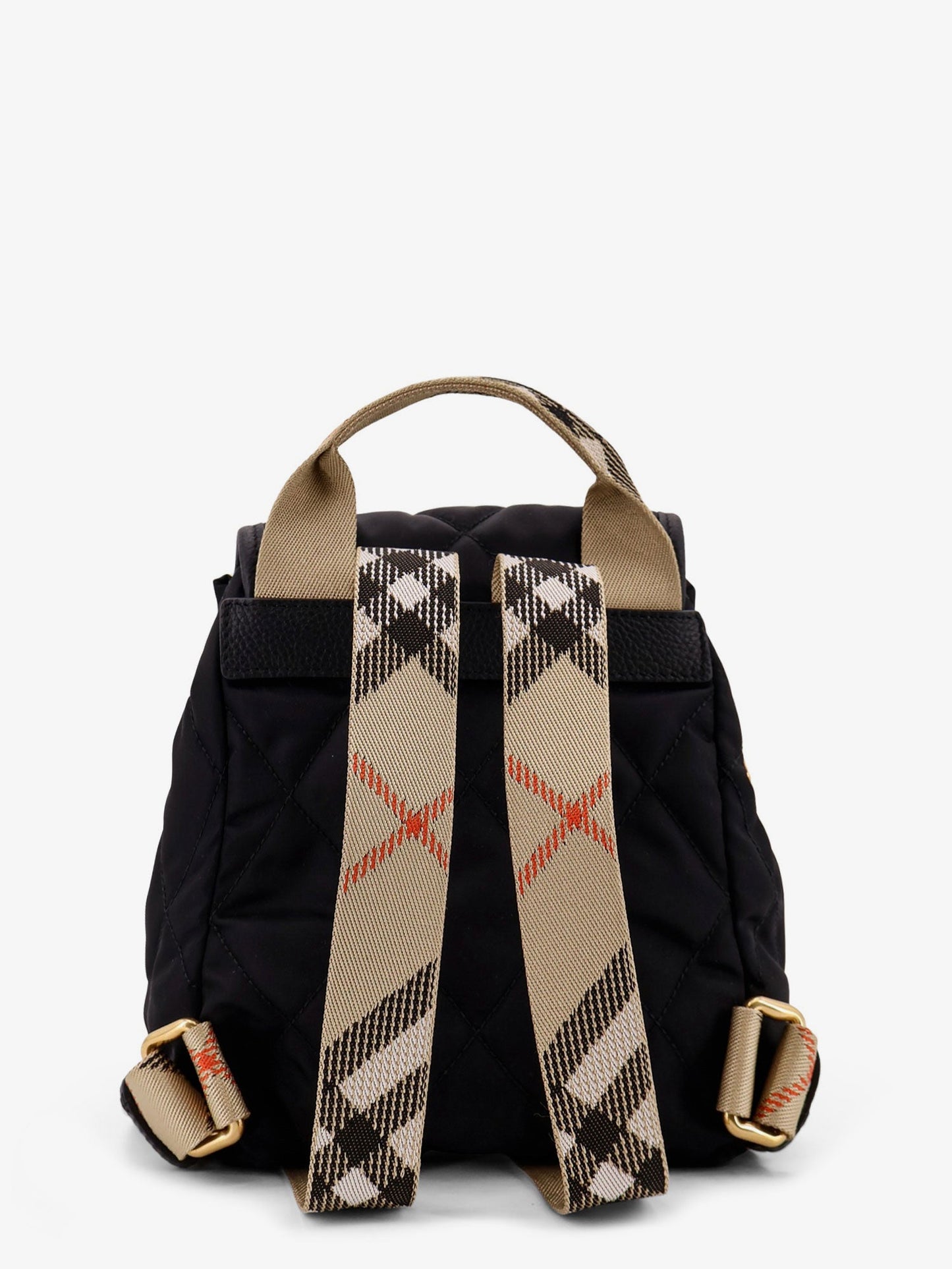 BURBERRY Nylon backpack with leather logo patch