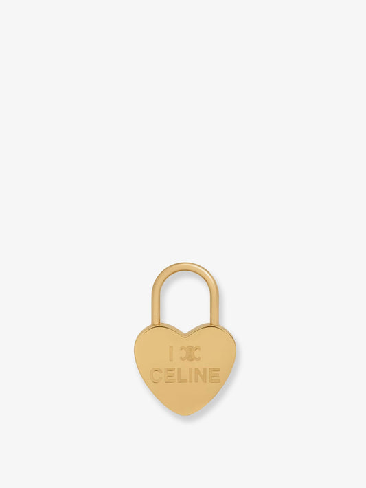 CELINE Heart-shaped brass charm