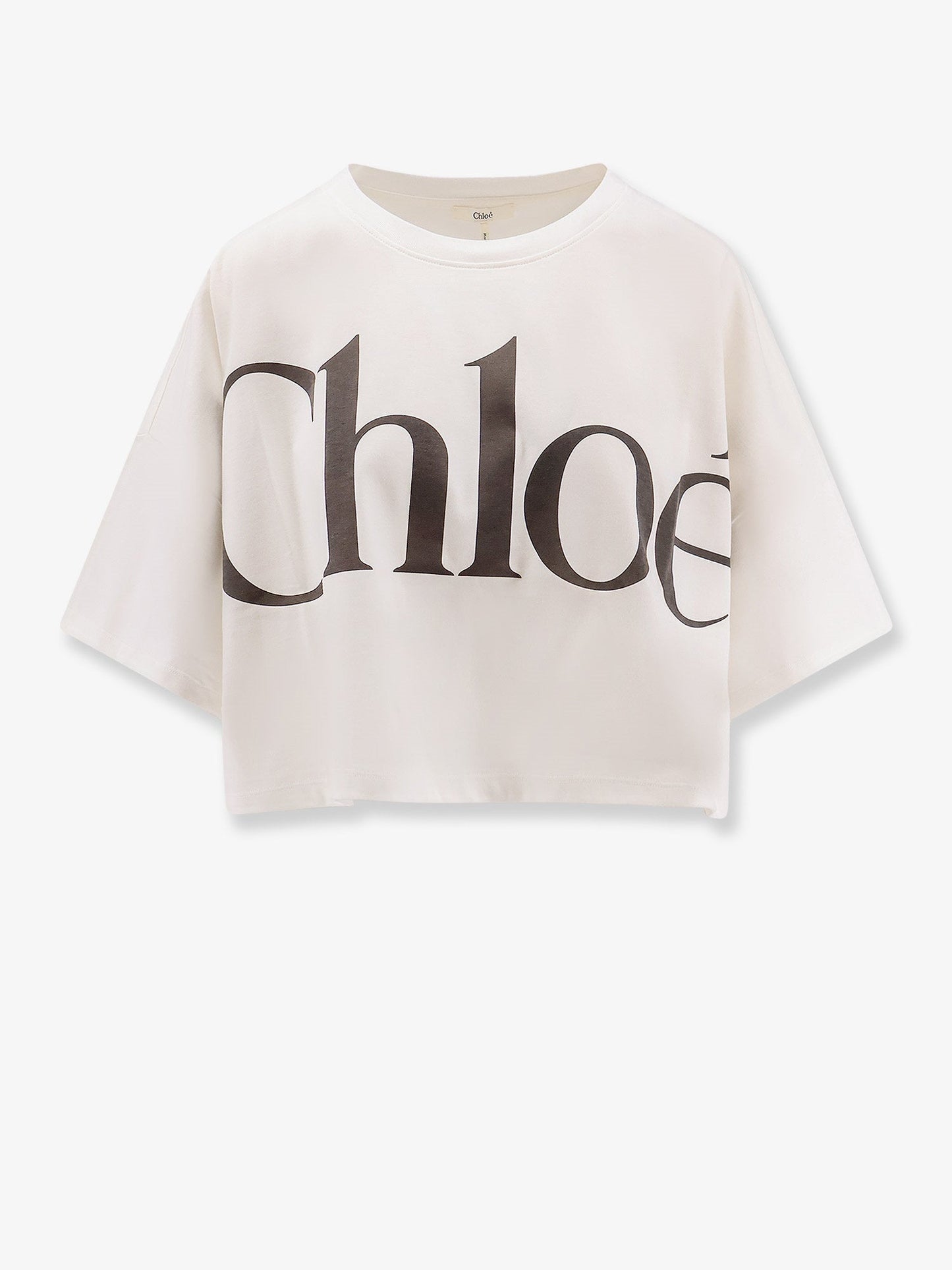 CHLOE' Cotton t-shirt with maxi logo on the front