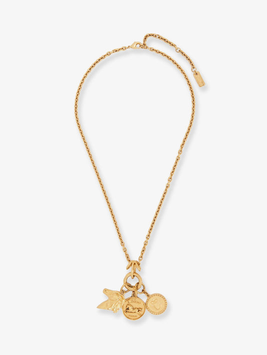 CHLOE' Brass necklace with charms