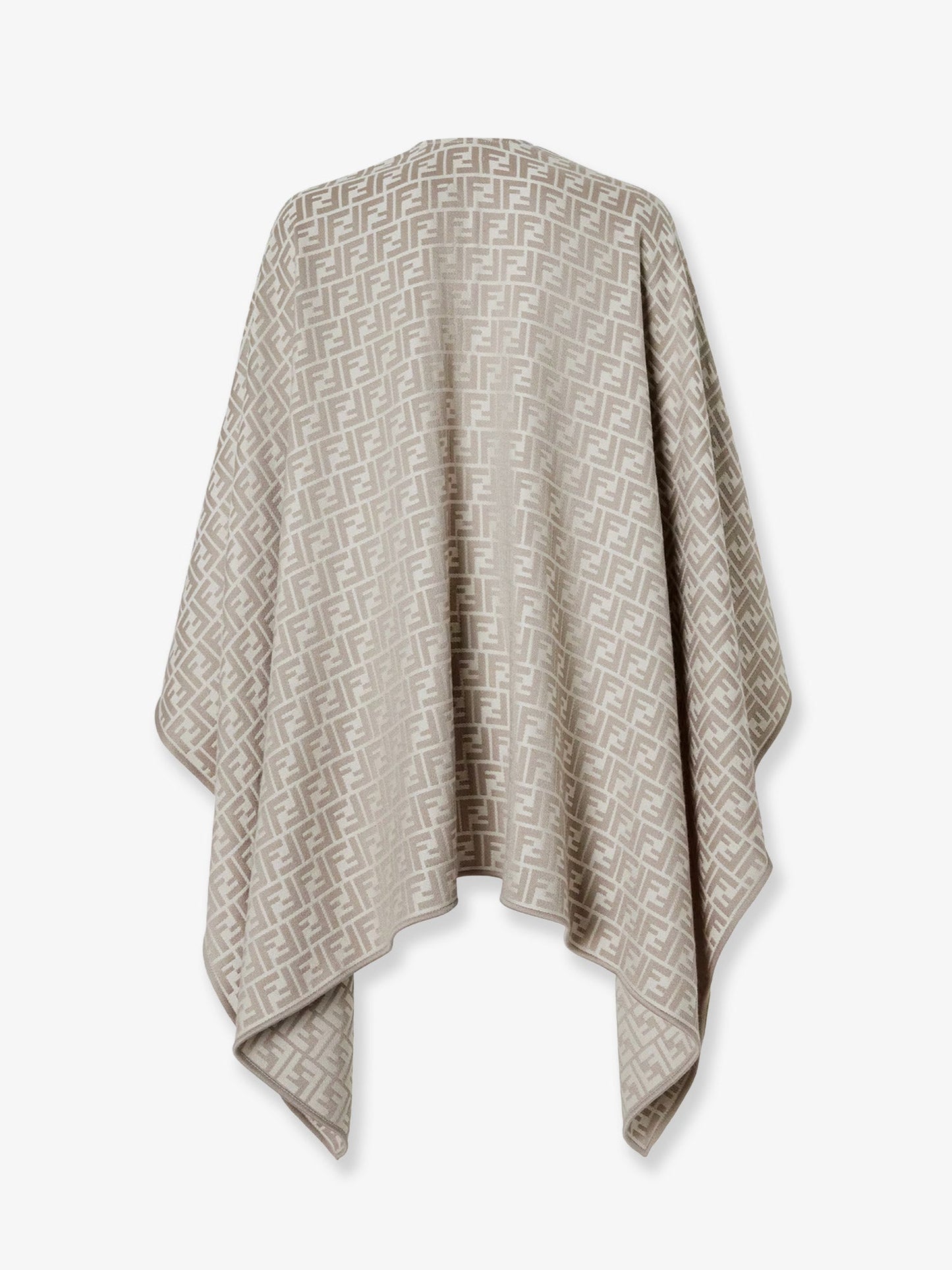 FENDI FF silk and wool poncho