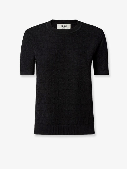 FENDI Cotton blend T-shirt with all-over FF logo