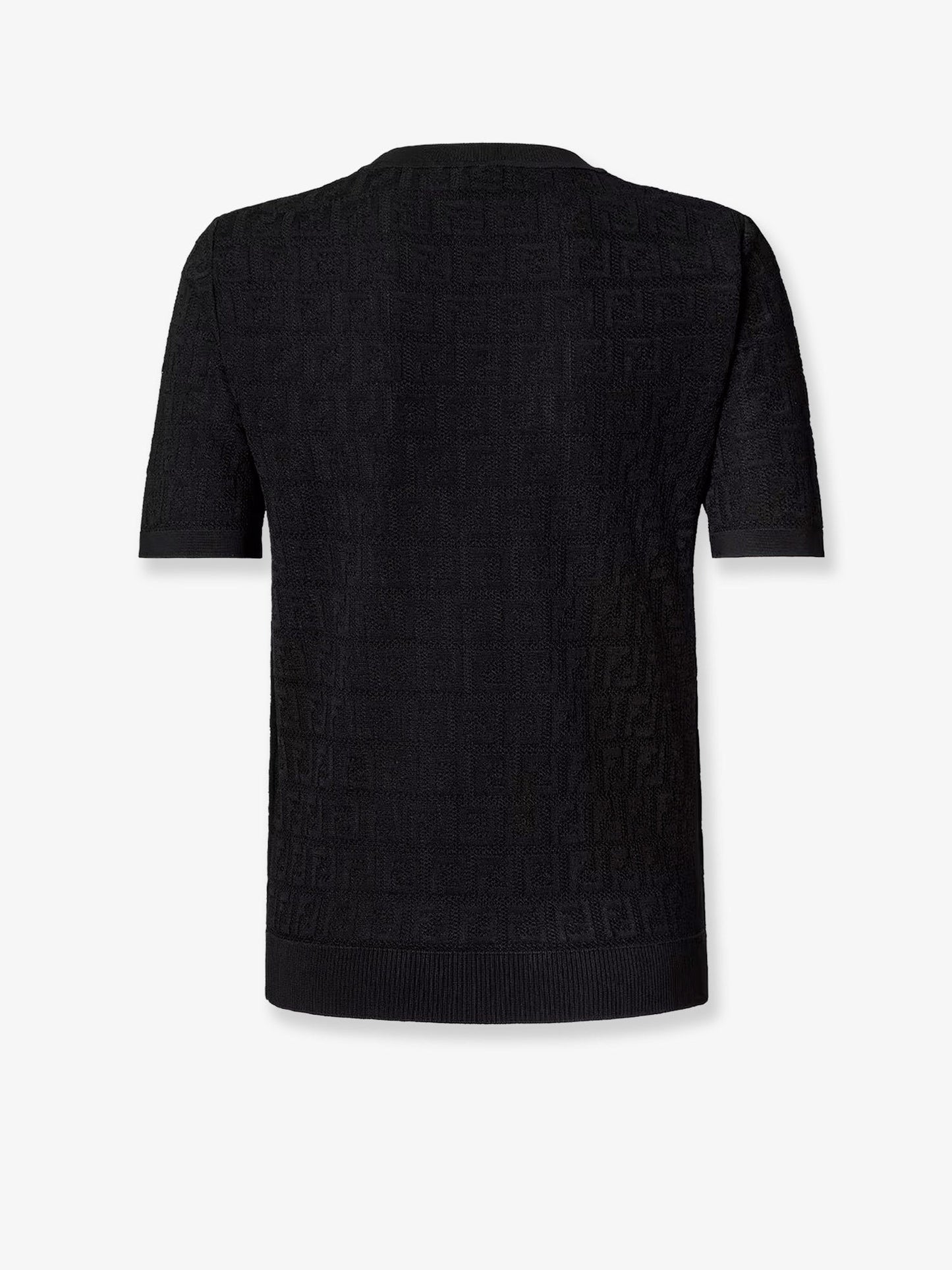 FENDI Cotton blend T-shirt with all-over FF logo
