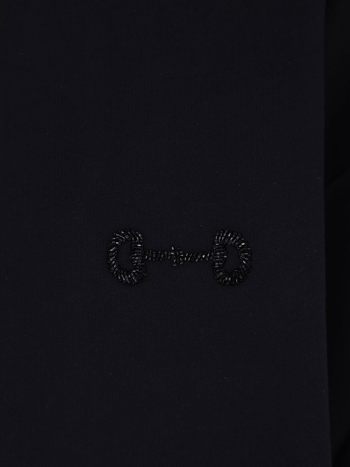 GUCCI Cotton sweatshirt with beaded Horsebit detail