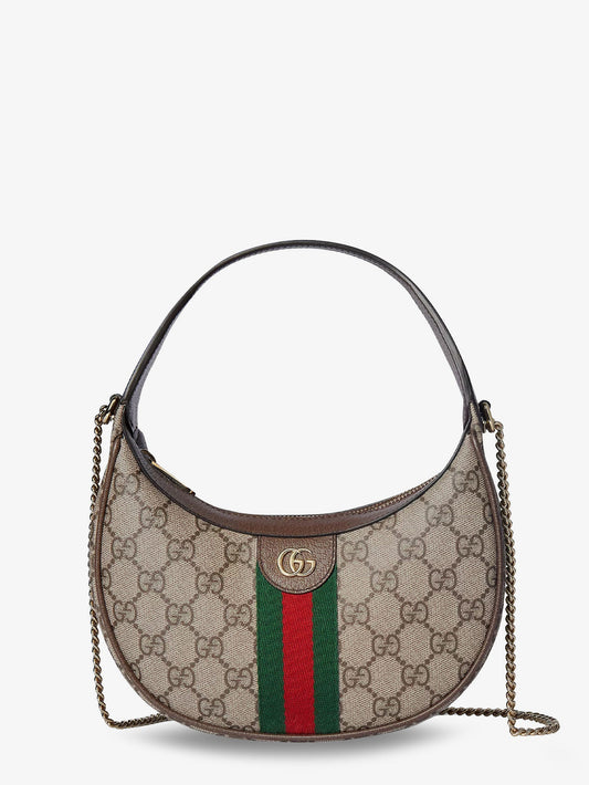 GUCCI Ophidia GG Fabric and leather shoulder bag