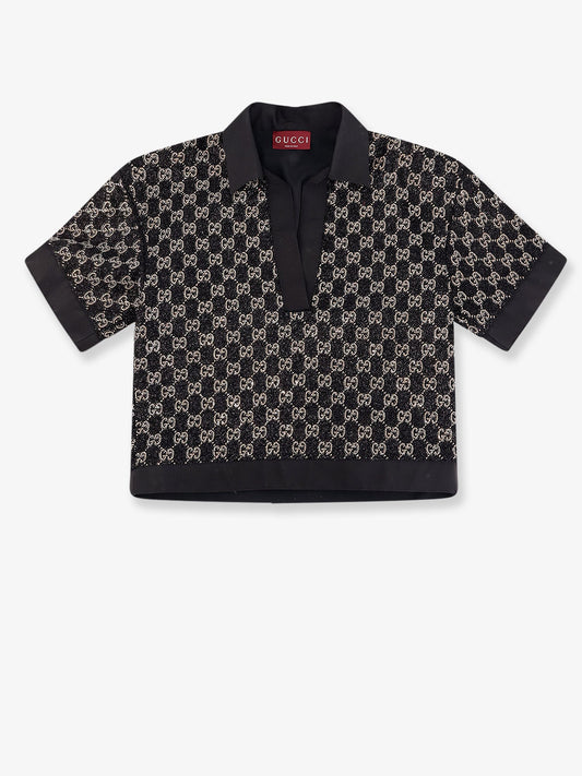 GUCCI Lightweight lamé wool tweed top