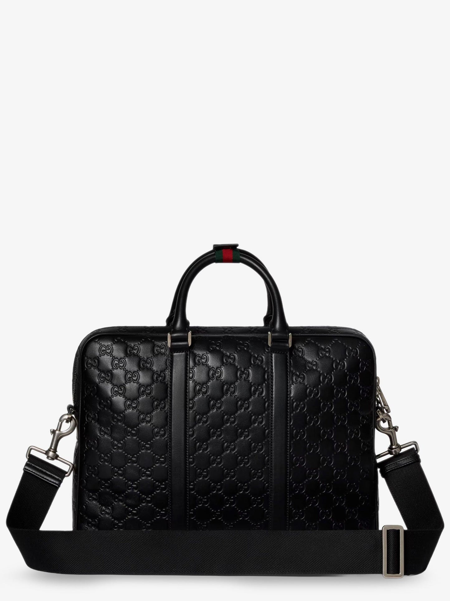 GUCCI GG Emblem leather briefcase with all-over GG motif