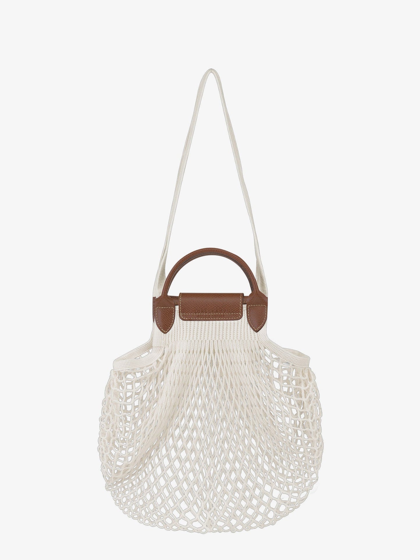 LONGCHAMP PARIS Le Pliage Filet L mesh and leather shoulder bag