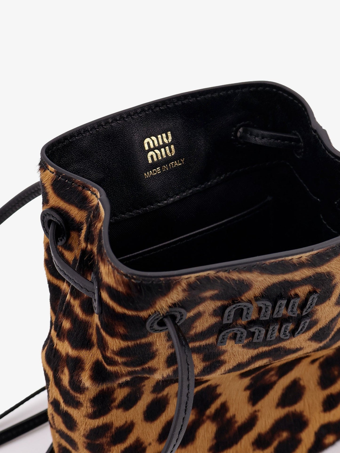 MIU MIU Animal print leather crossbody bag