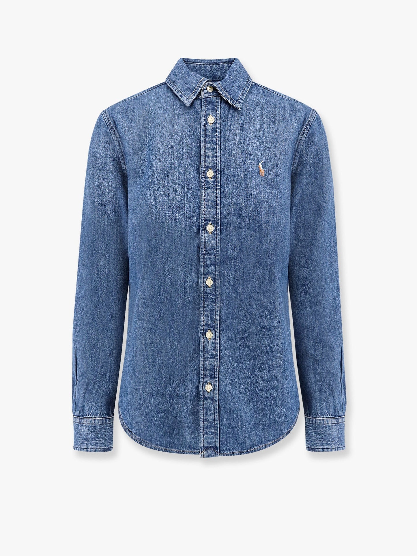 POLO RALPH LAUREN Denim shirt with embroidered logo