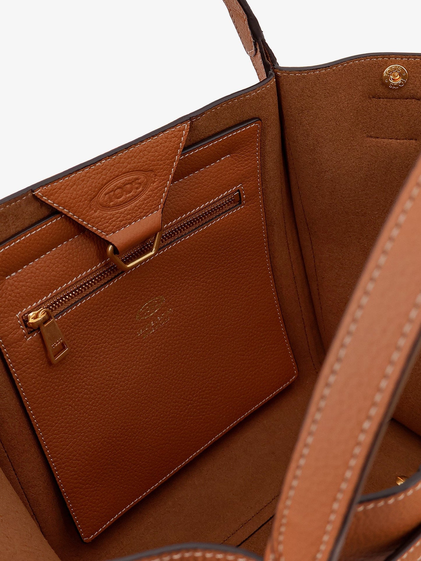 TOD'S Hammered leather shopping bag