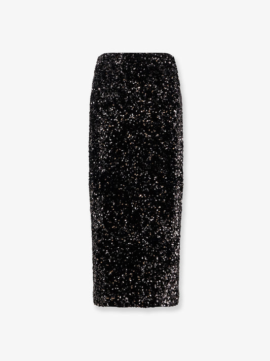 VINCE. Skirt with sequins embroidery