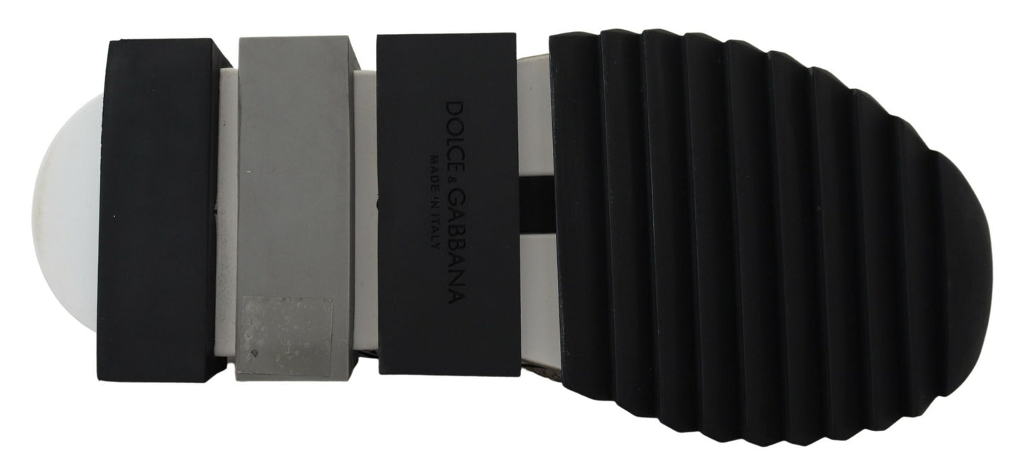 Dolce & Gabbana Silver Rhinestones Sorrento Sneakers Shoes